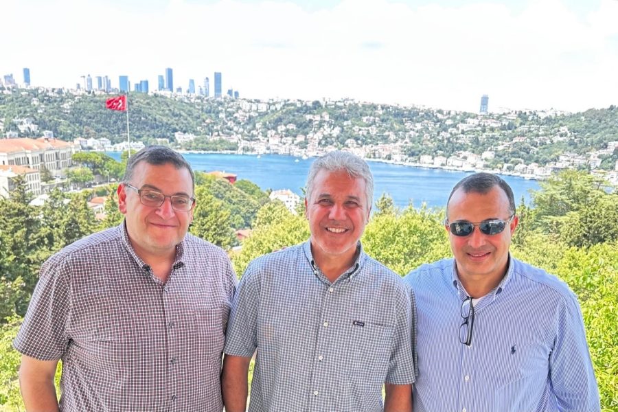 The first meeting of the general conference chairs at the conference location.